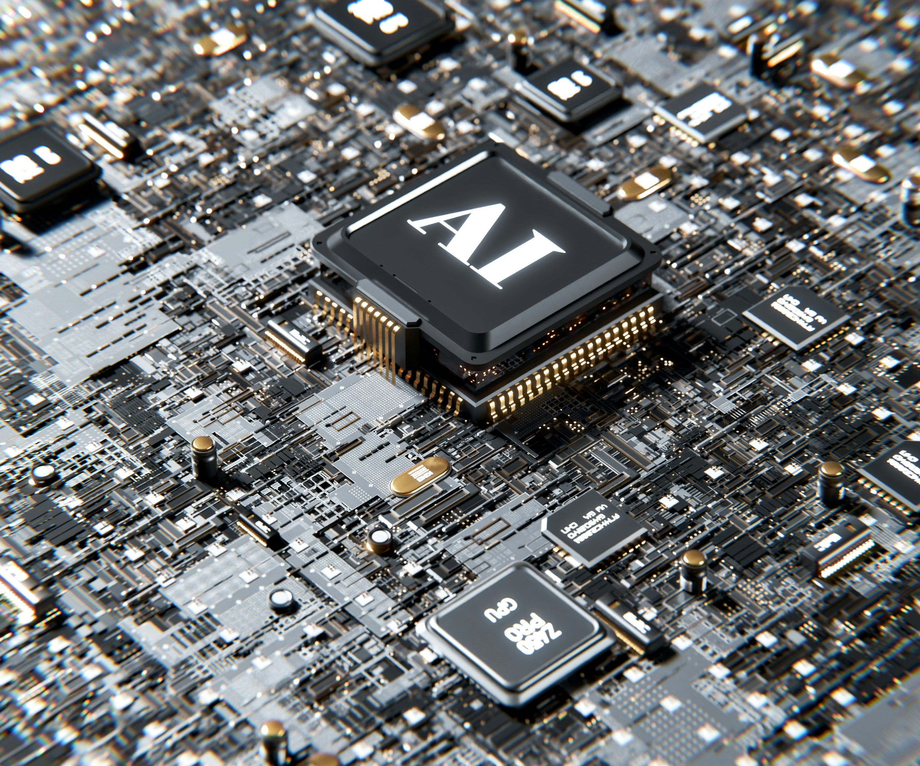 Abstract visualization of artificial intelligence technology